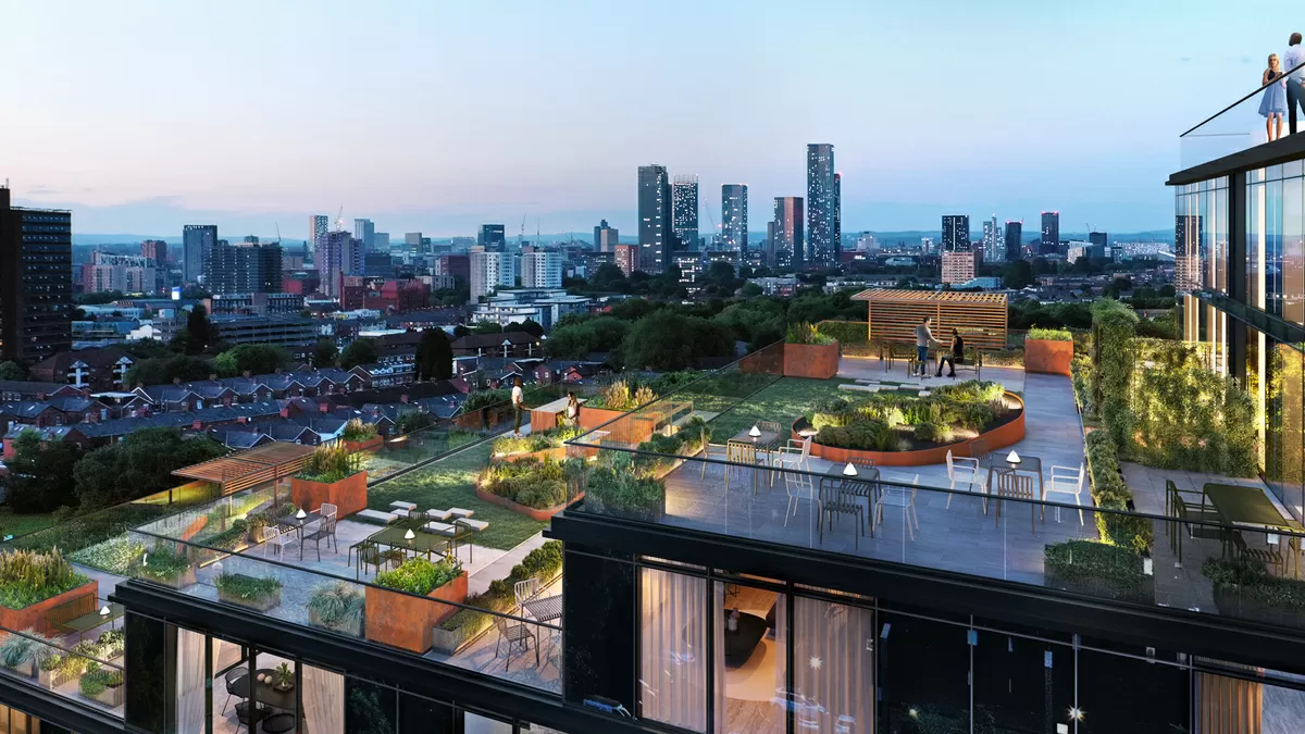 Apartment rooftop terrace in Manchester